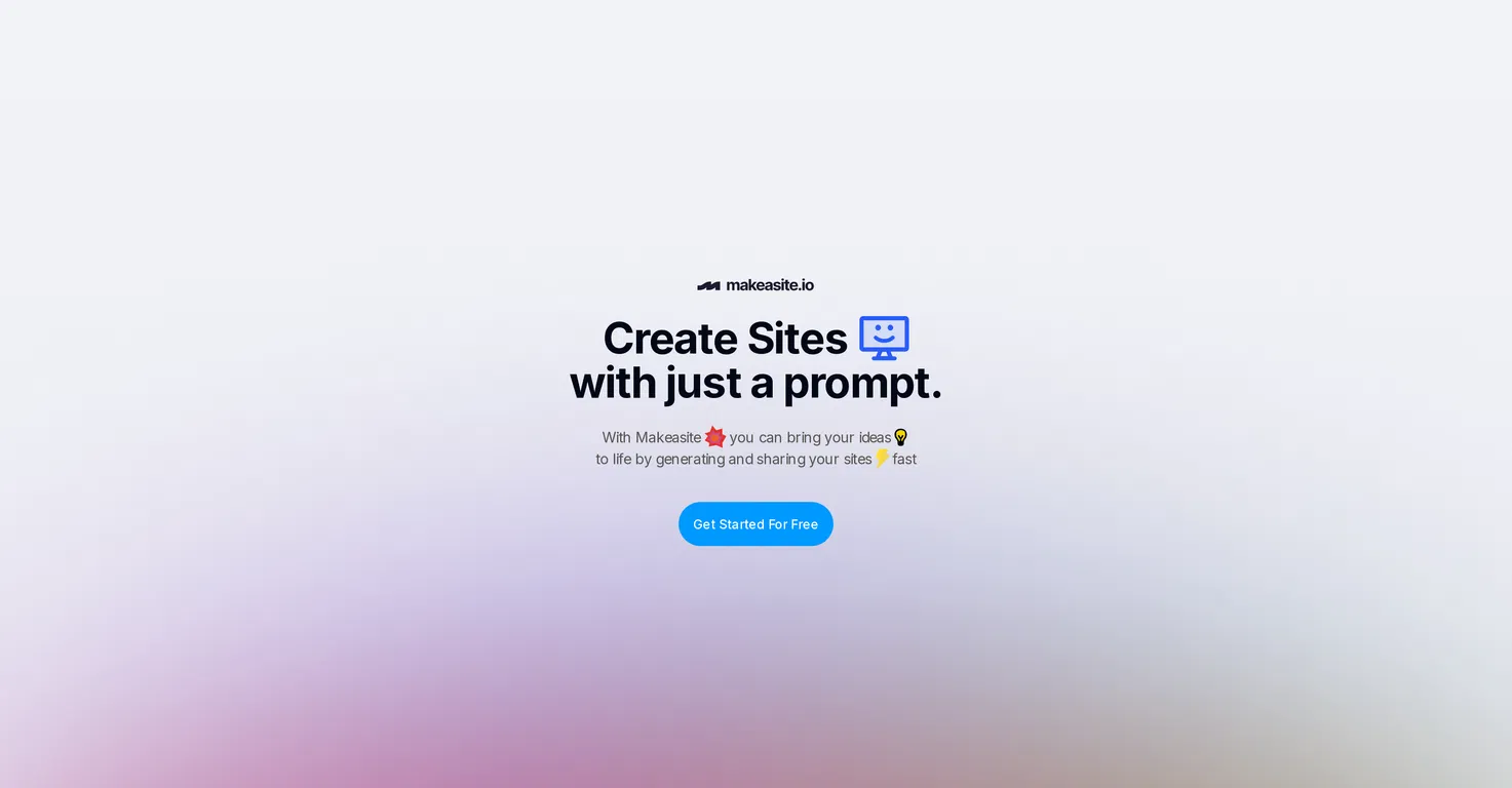 Makeasite.io screenshot