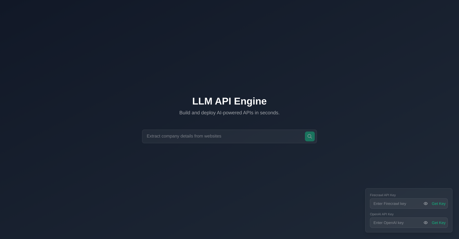 Text to API screenshot