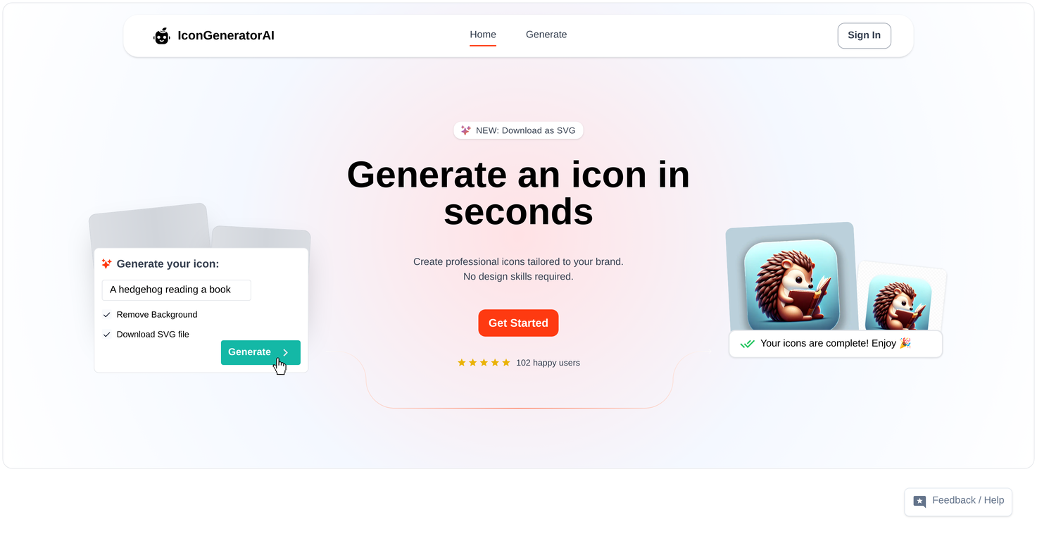 IconGeneratorAI screenshot