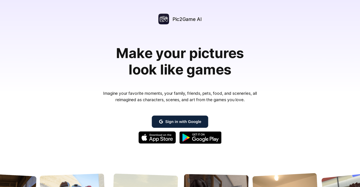 Pic2Game AI screenshot