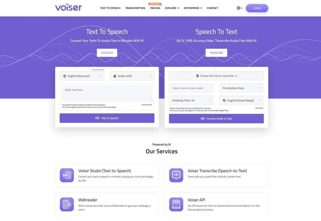 Voiser screenshot