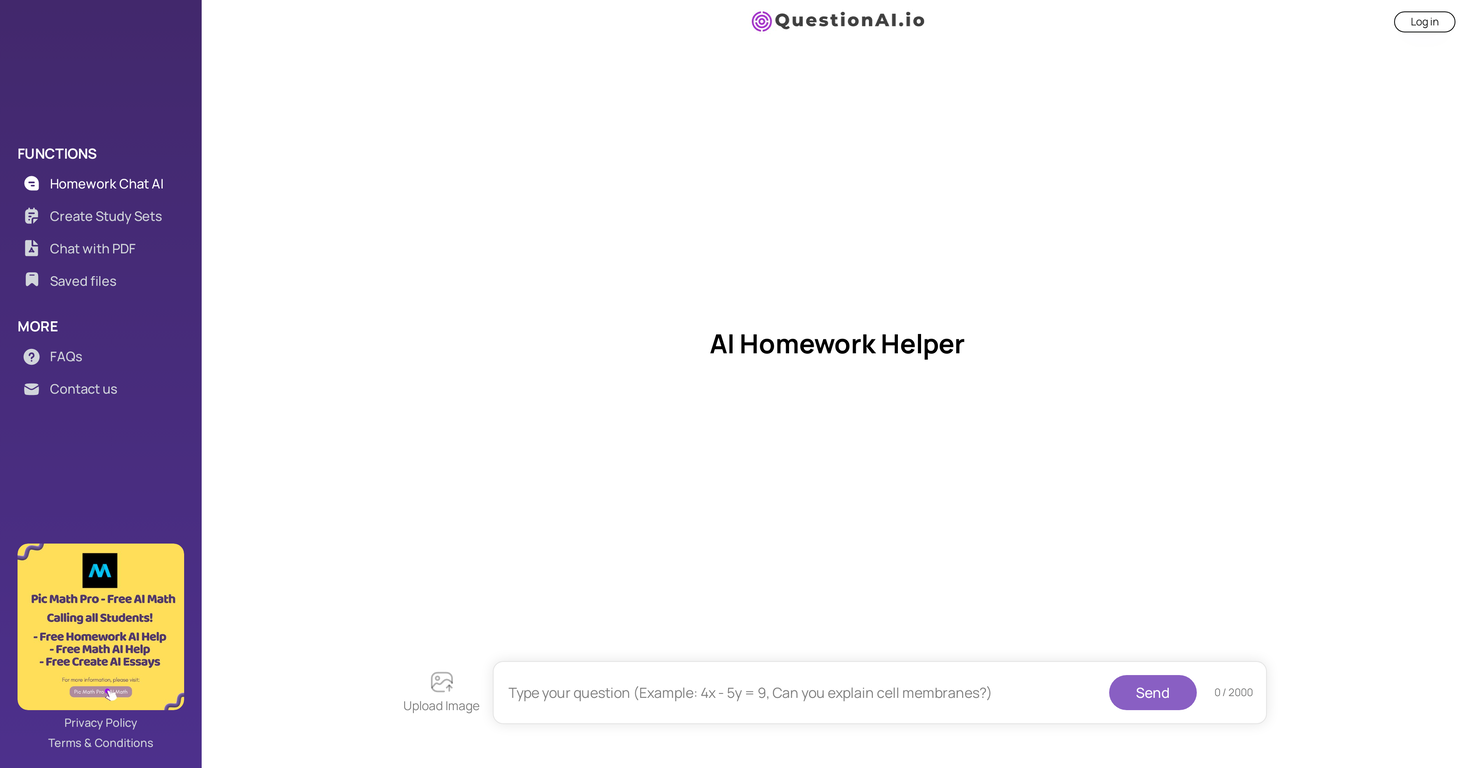 Question AI.io screenshot