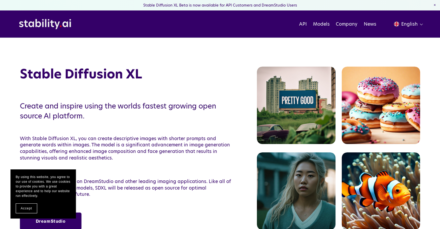 Stable Diffusion XL screenshot