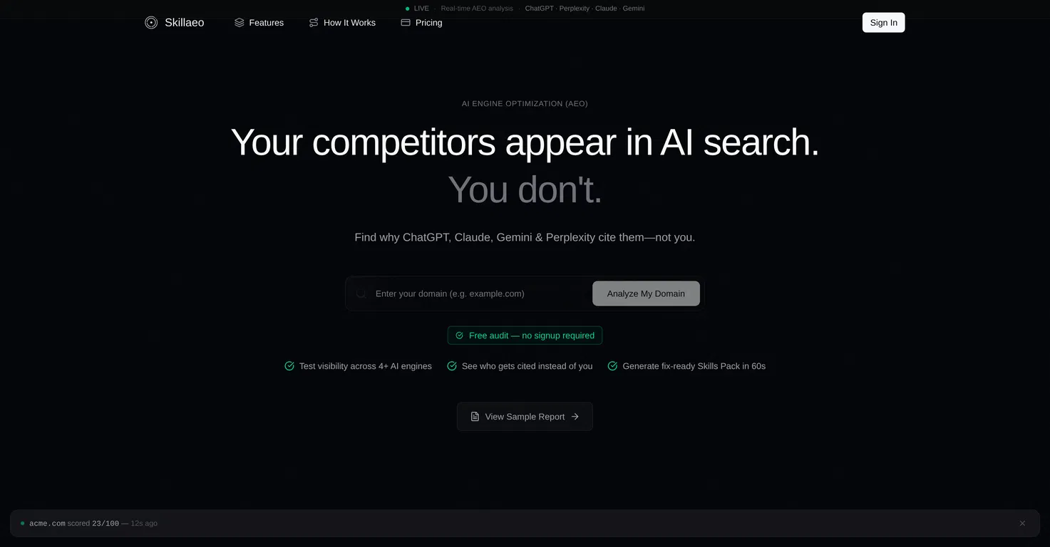 Skillaeo screenshot