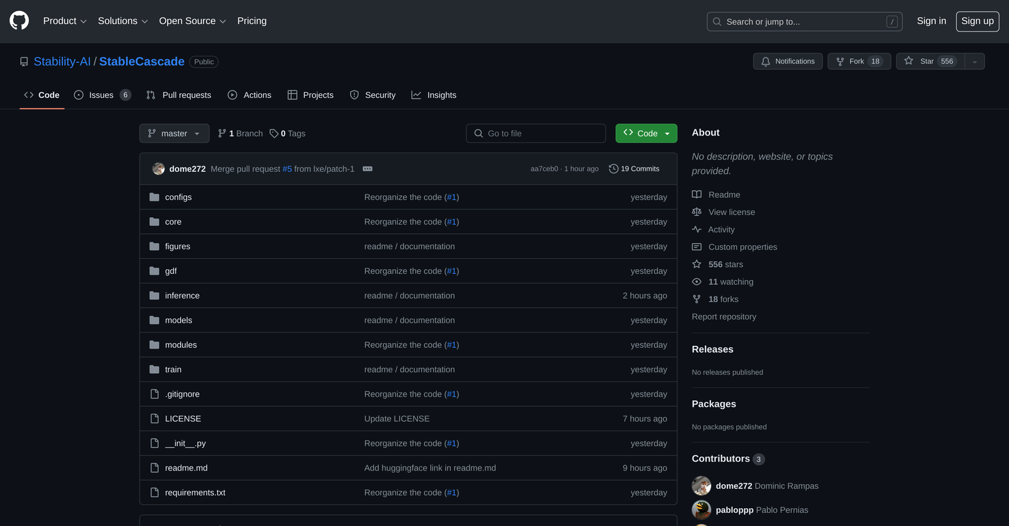 StableCascade screenshot