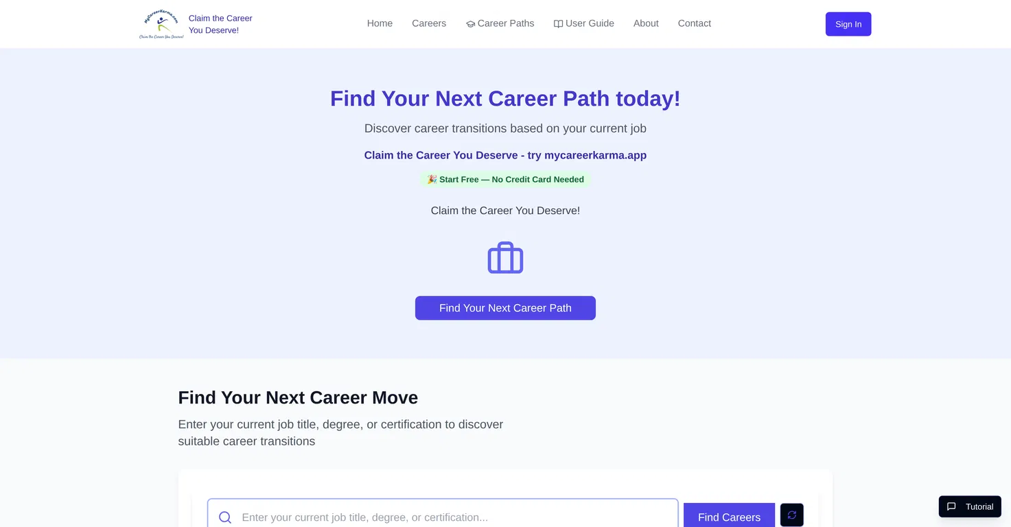 MyCareerKarma screenshot