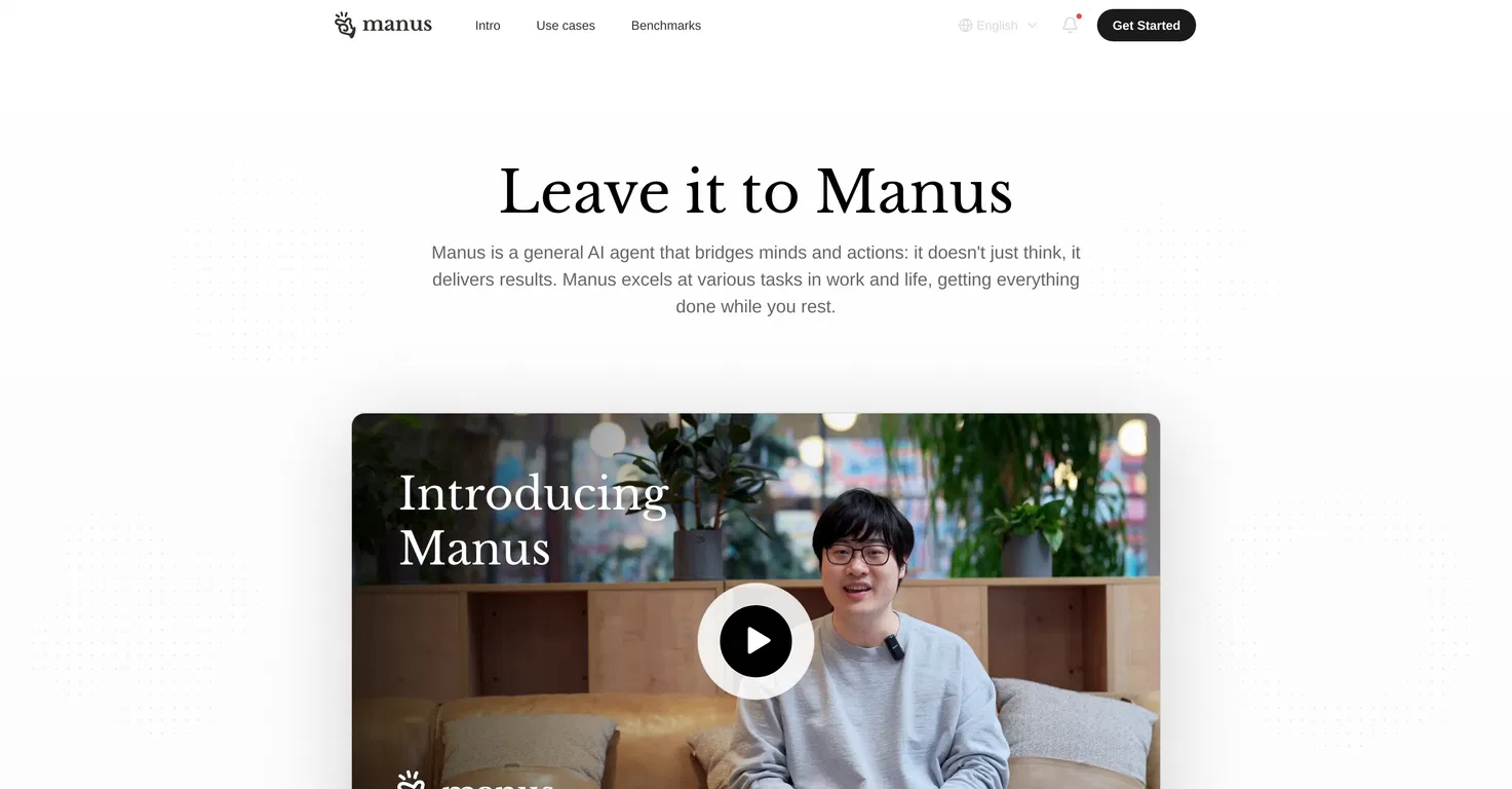 Manus screenshot