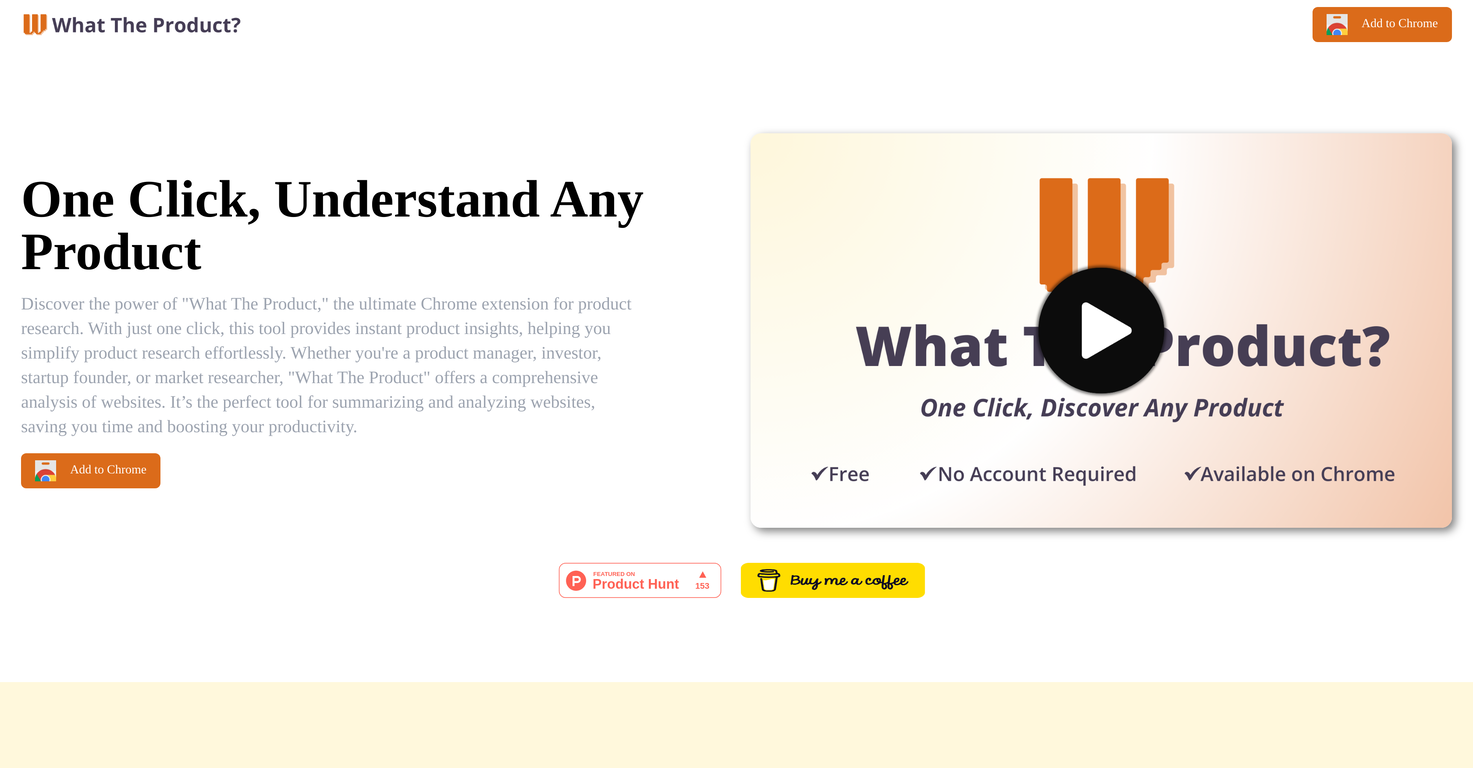 What The Product screenshot