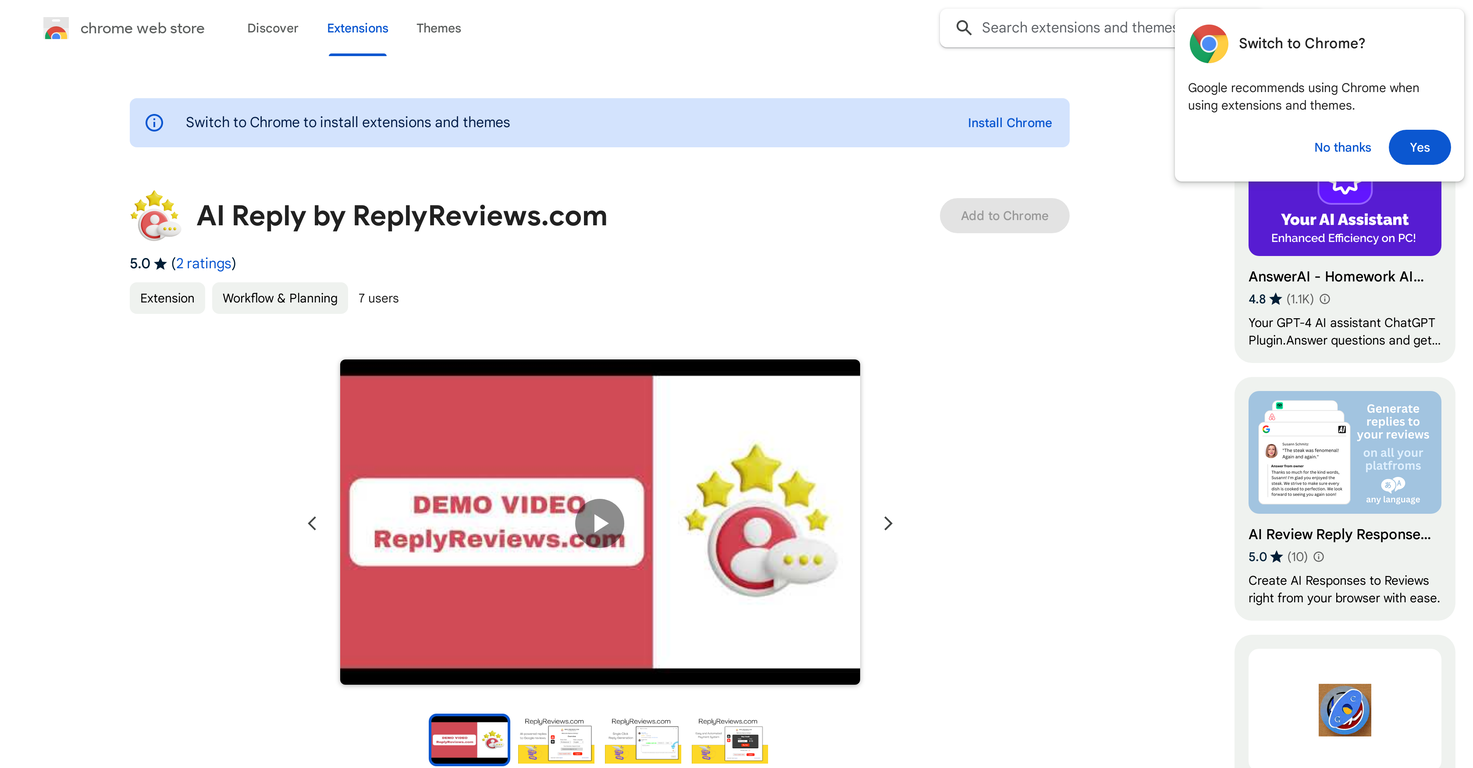 AI Reply by ReplyReviews screenshot