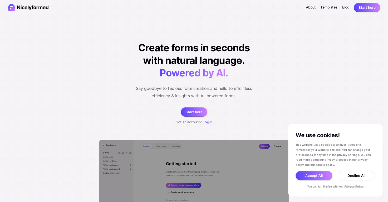 Nicelyformed screenshot