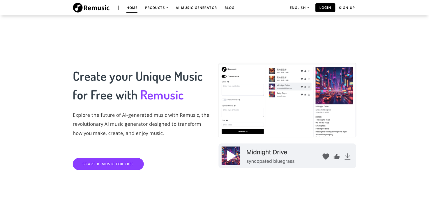 Remusic screenshot