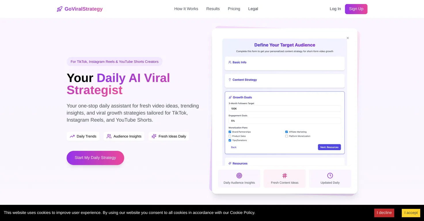 GoViralStrategy screenshot