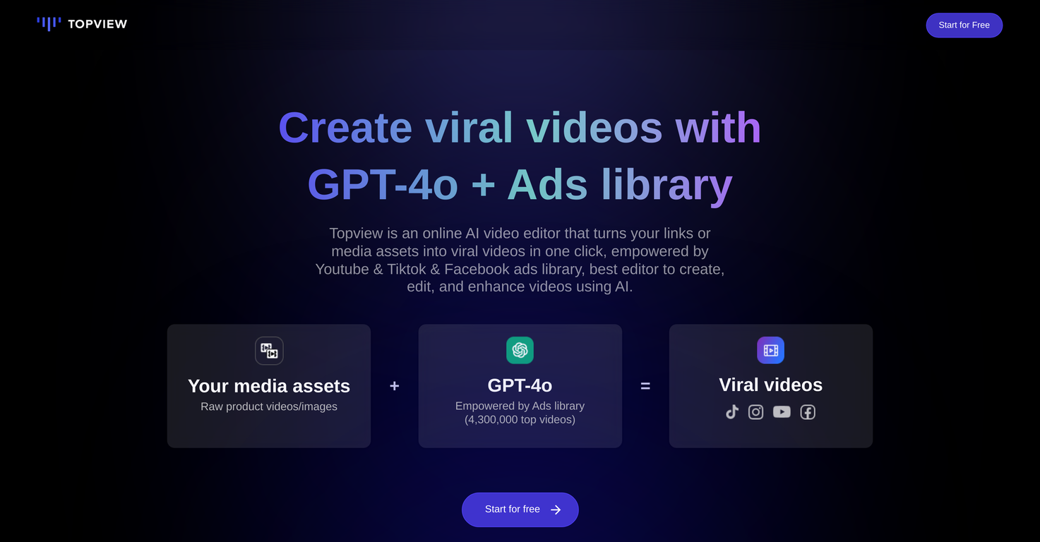 Topview AI Video Editor screenshot