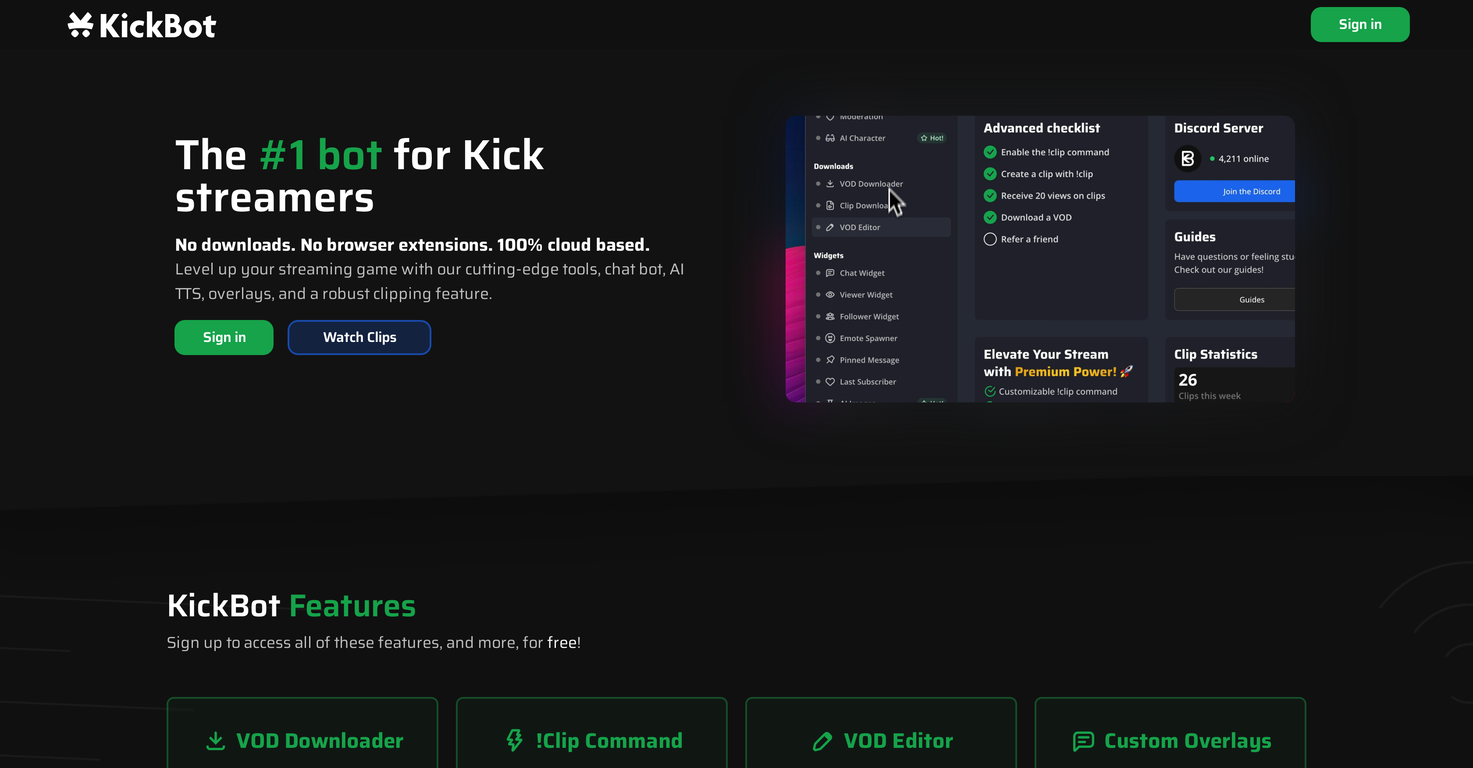 KickBot screenshot
