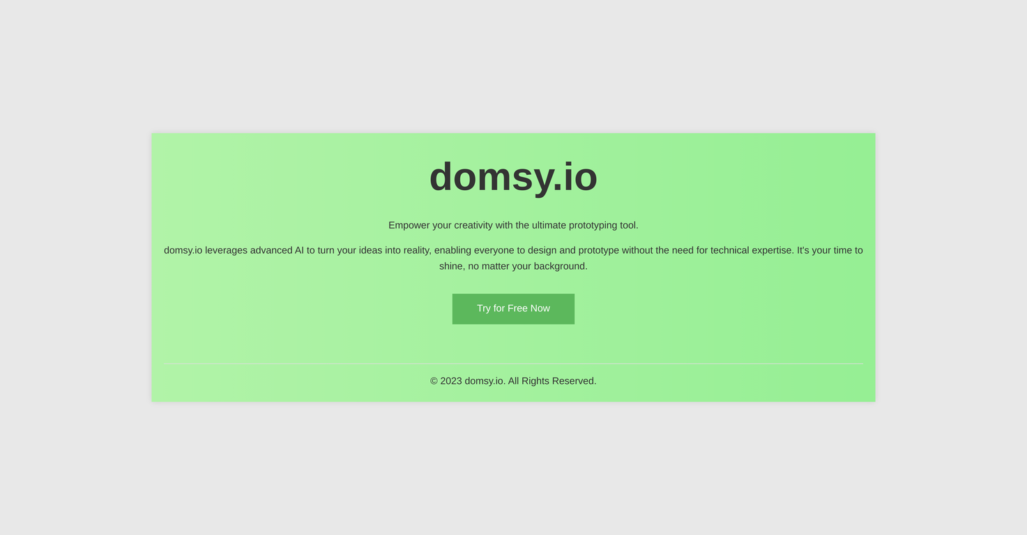 DOMSY.IO screenshot