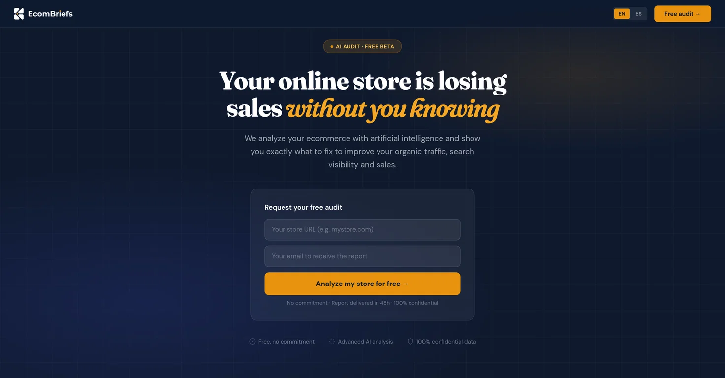 EcomBriefs screenshot