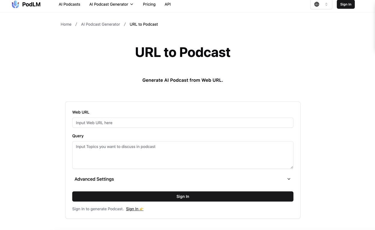 PodLM screenshot