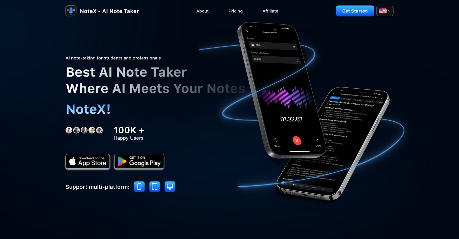 NoteX: AI Note Taker, AI Notebook screenshot