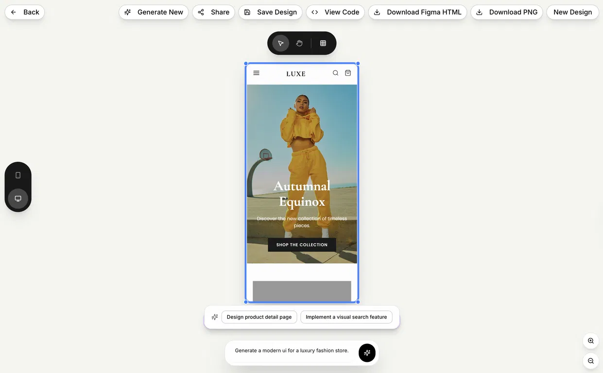 1UI screenshot