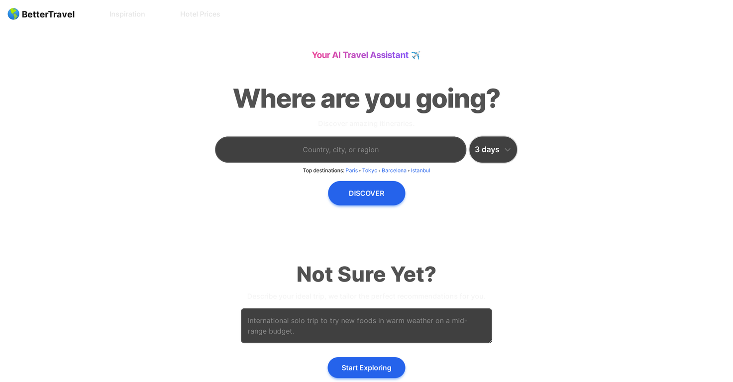 Bettertravel screenshot