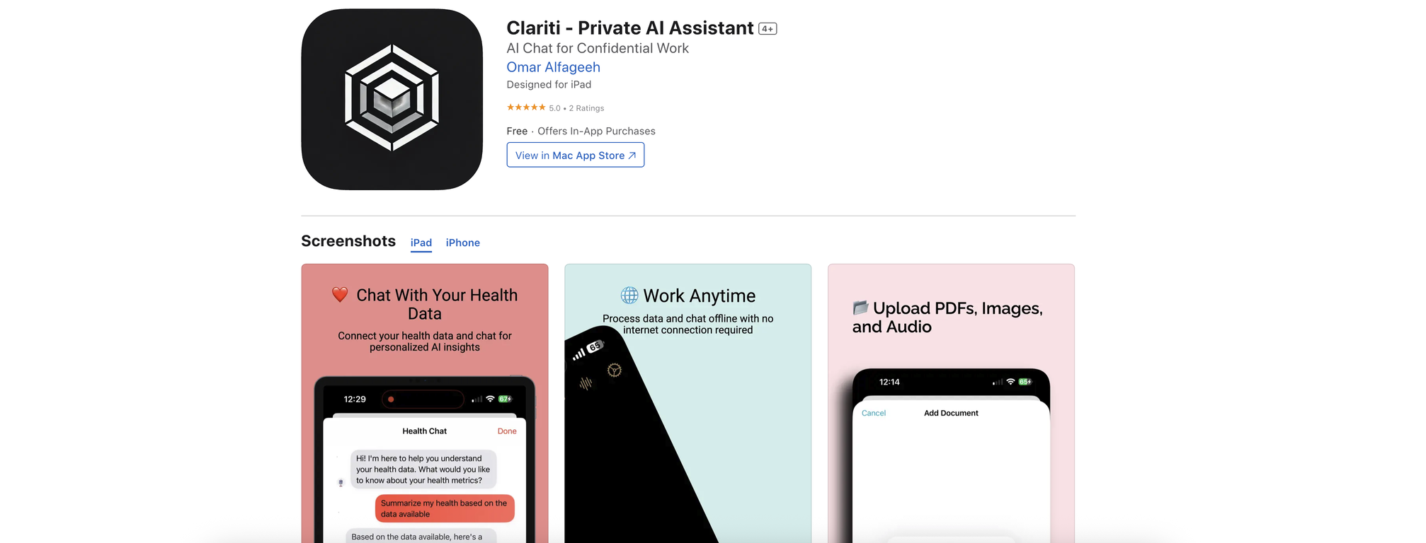 Clariti - Private AI Assistant screenshot