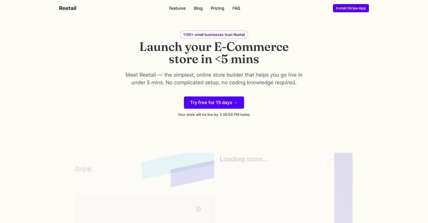Reetail screenshot