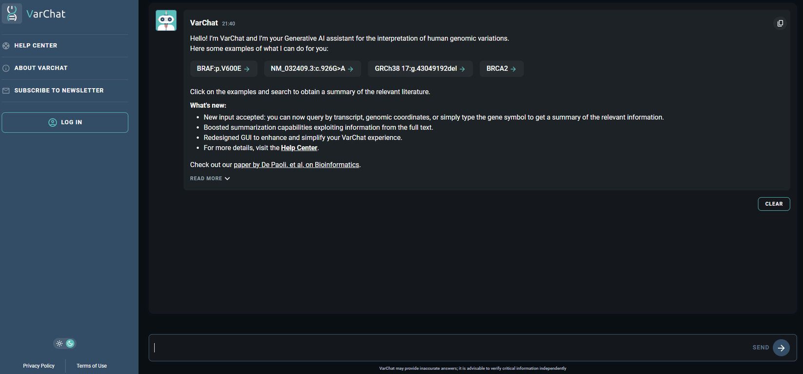 VarChat screenshot