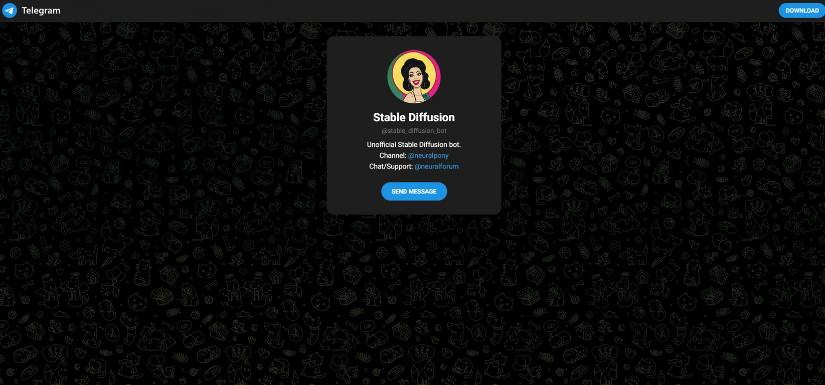SD Telegram bot screenshot