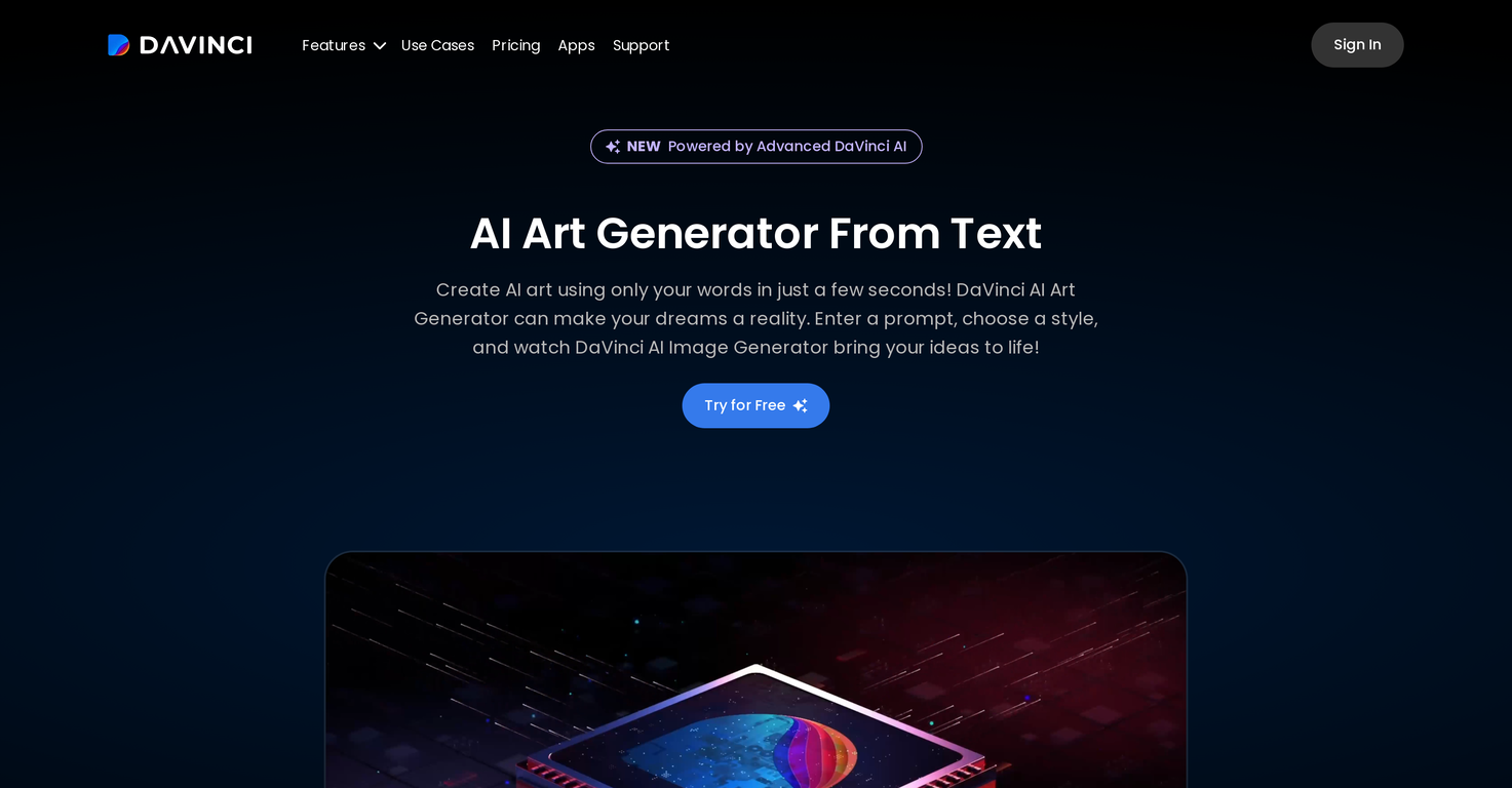 DaVinci - AI Art Generator screenshot