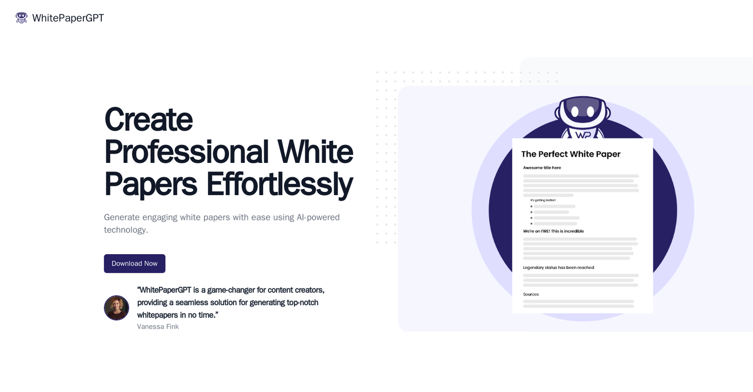 WhitePaperGPT screenshot