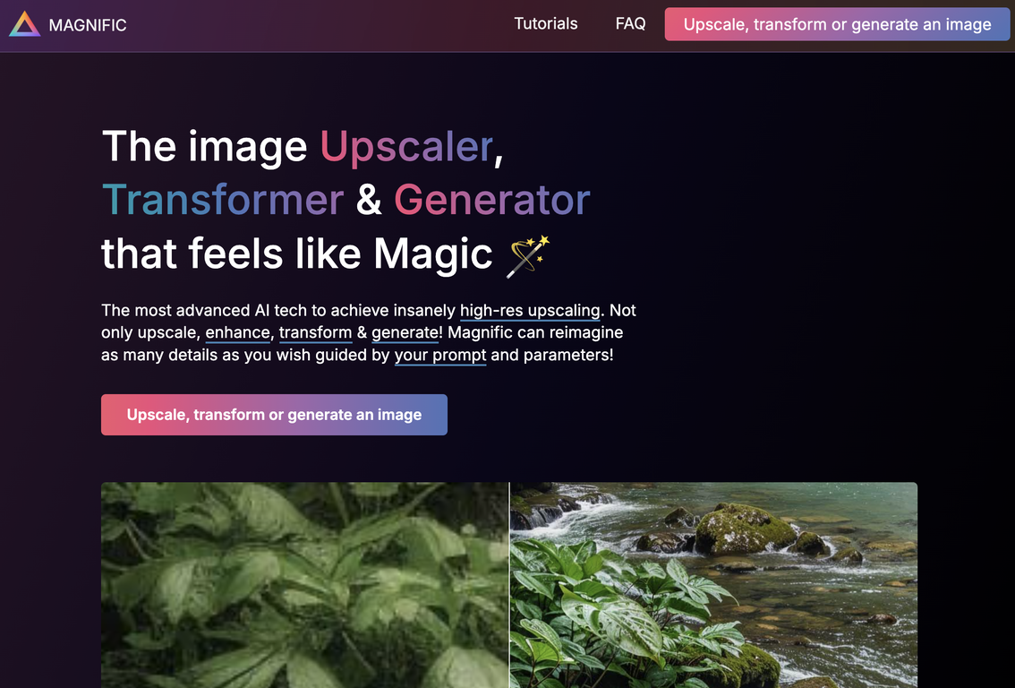 Magnific screenshot