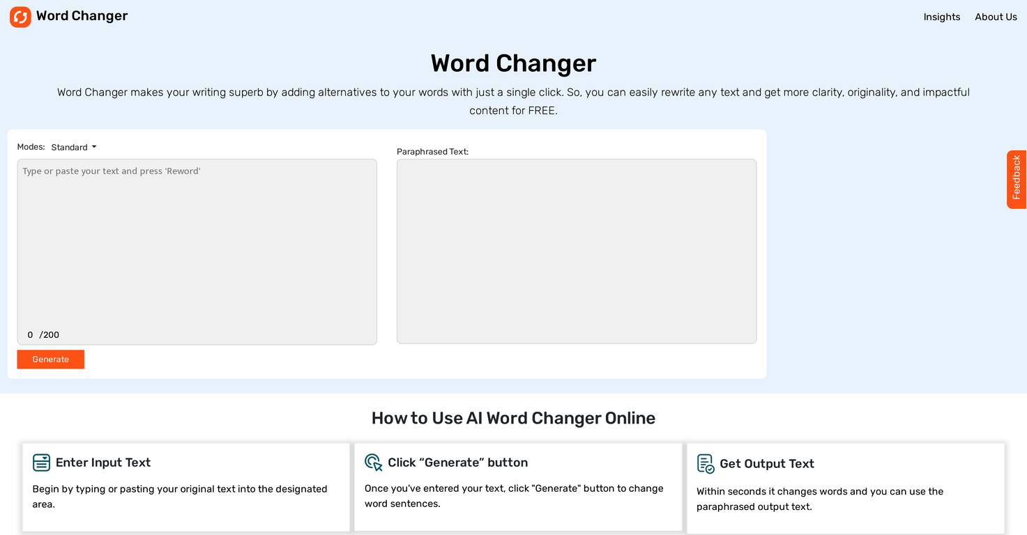 AI Word Changer screenshot