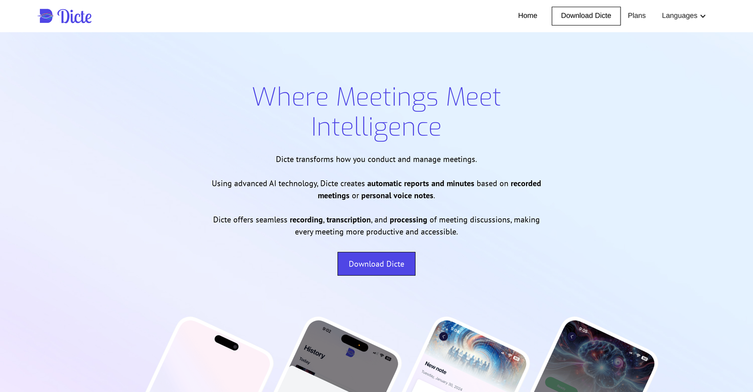Dicte.ai screenshot
