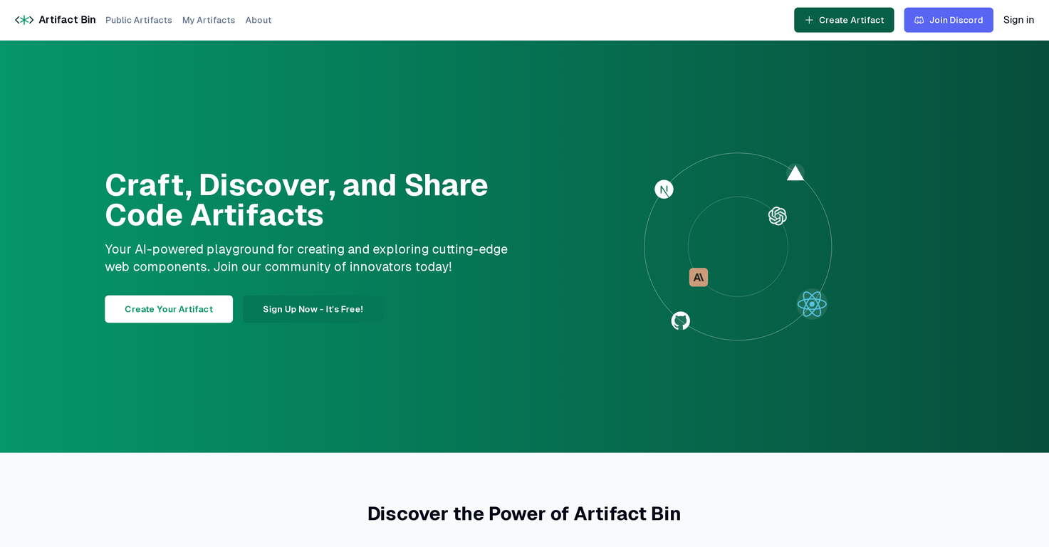Artifact Bin screenshot
