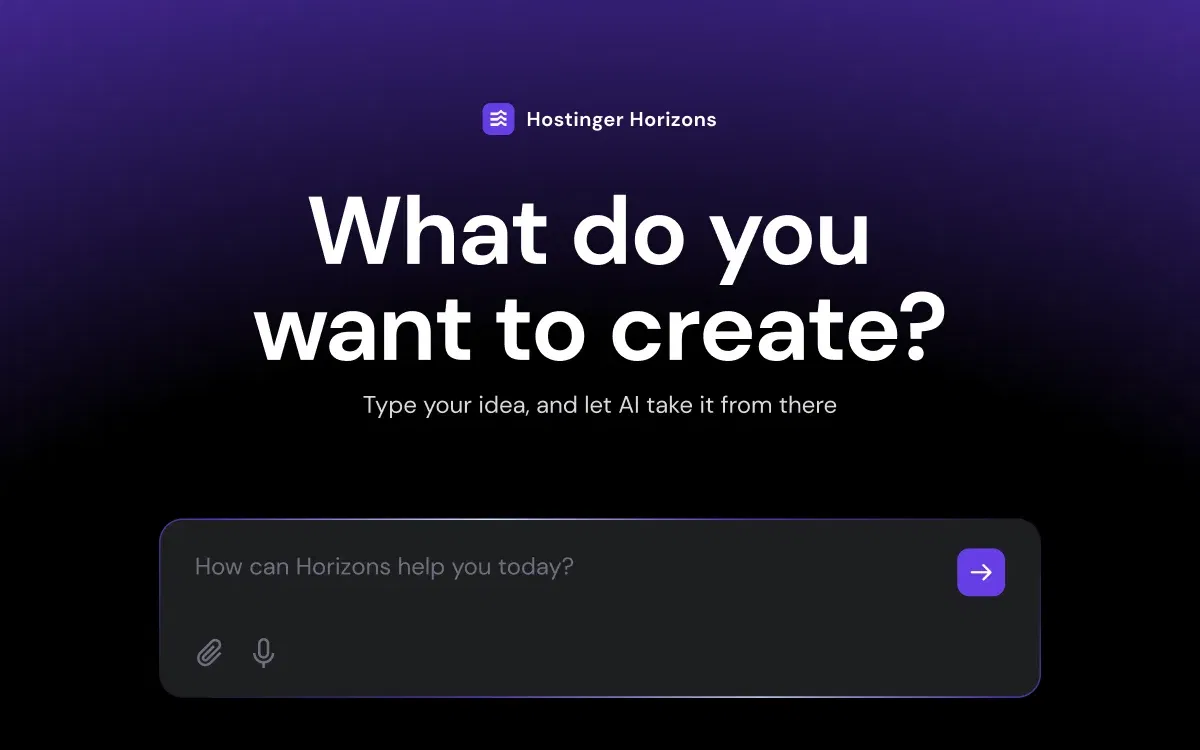 Hostinger | Horizons screenshot