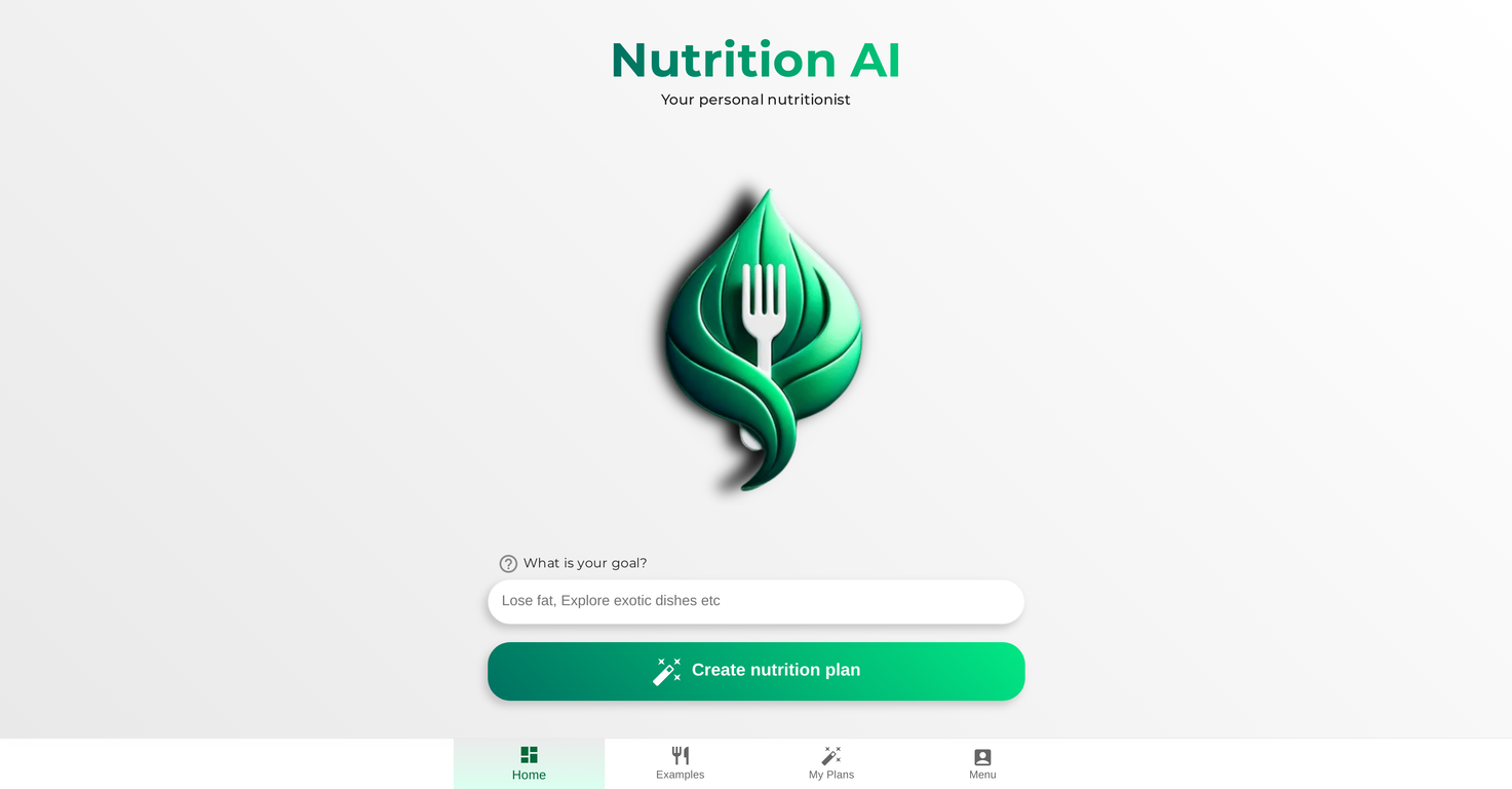 NutritionAI screenshot