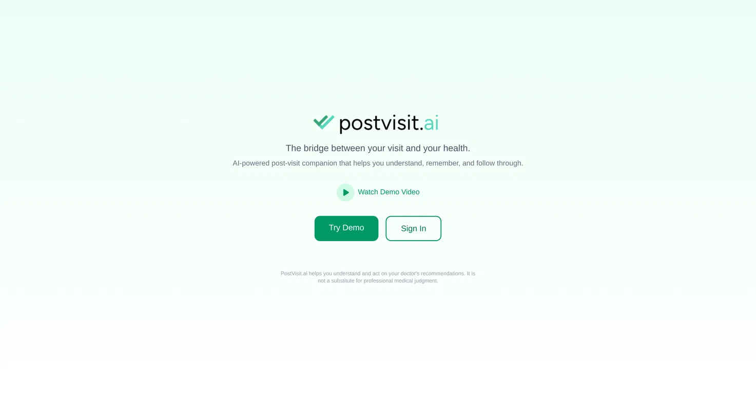 PostVisit.ai screenshot