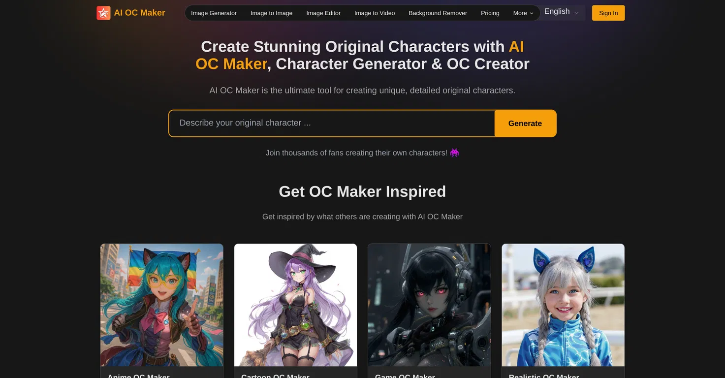 AI OC Maker screenshot
