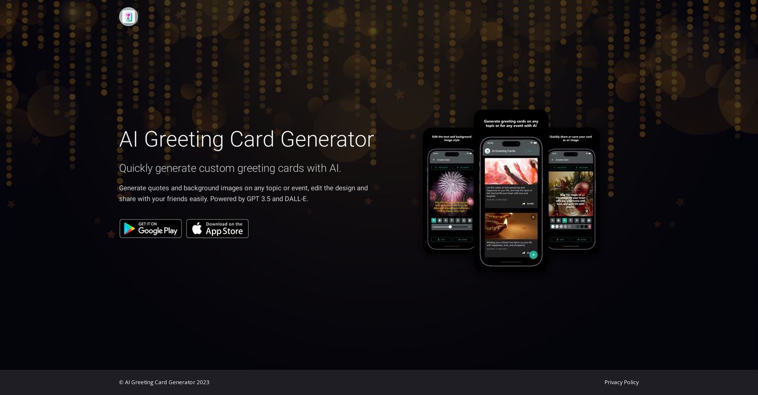 AI Greeting Card Generator screenshot