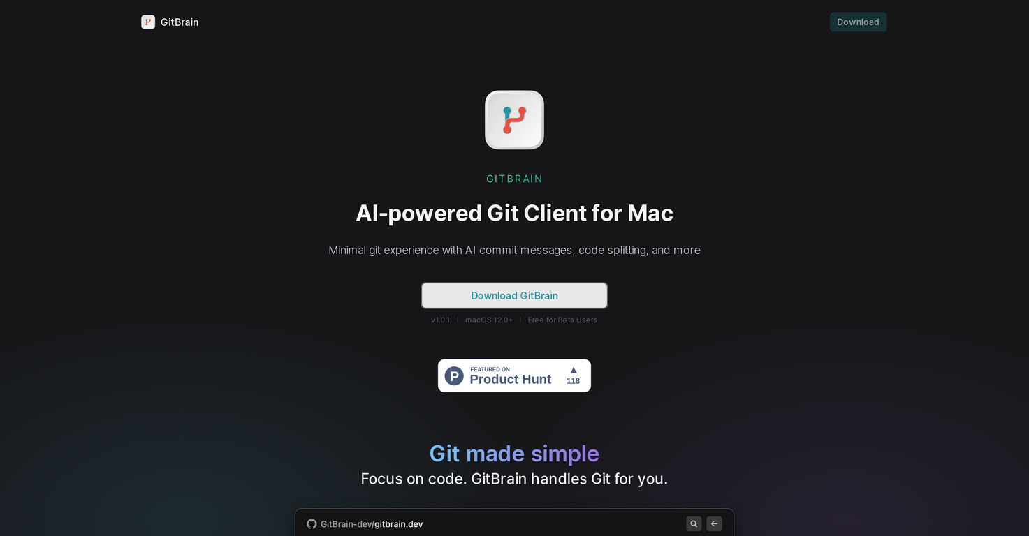 GitBrain screenshot