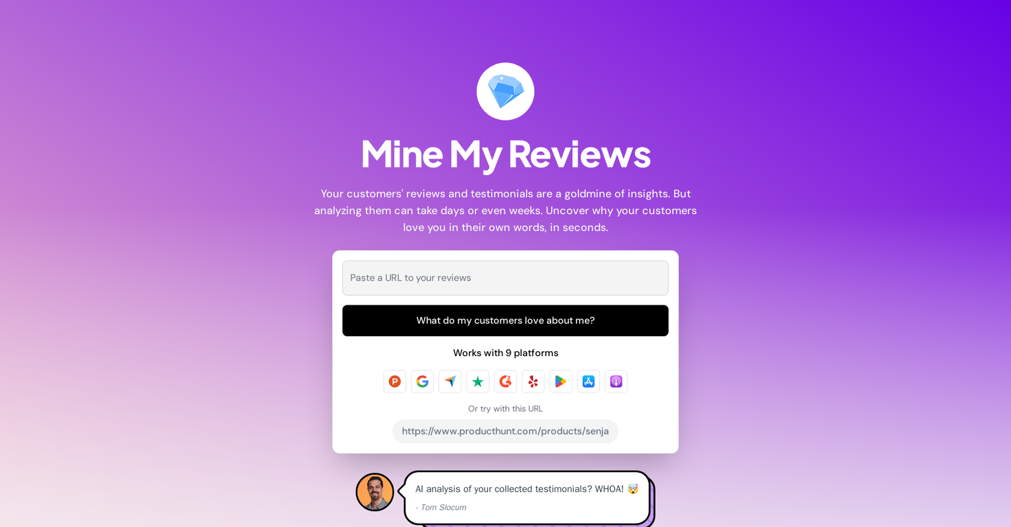 Mine My Reviews screenshot