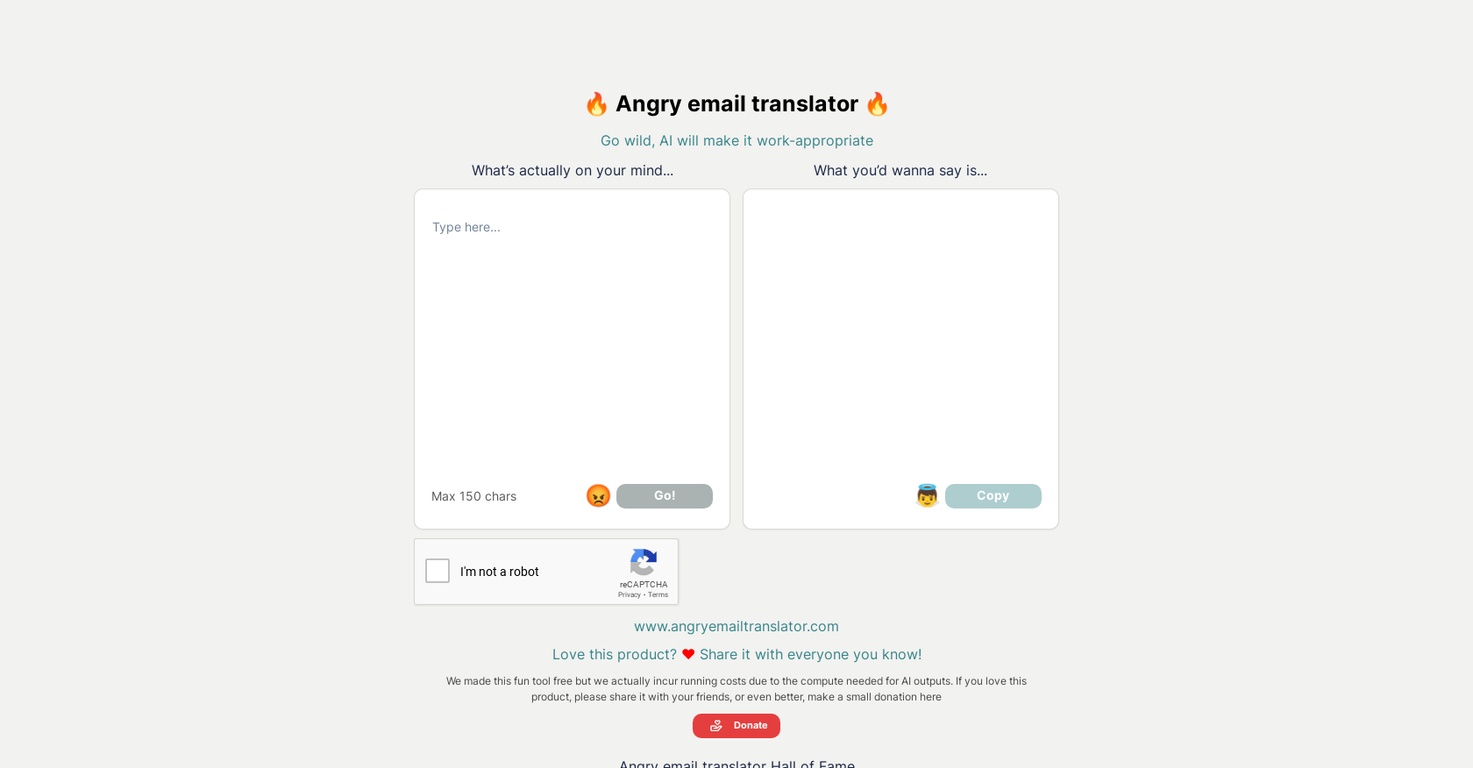 Angry Email Translator screenshot