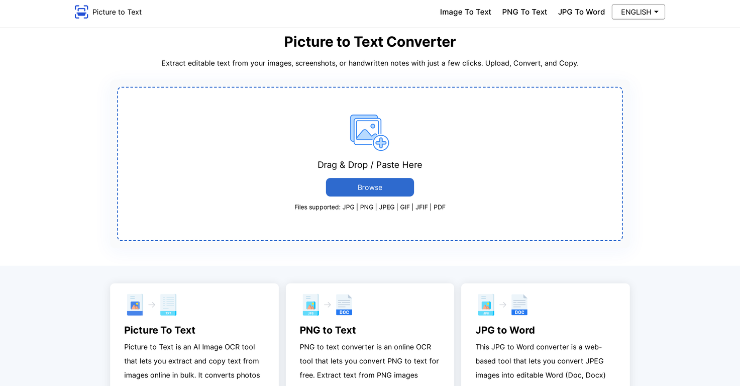 Picture To Text Converter screenshot