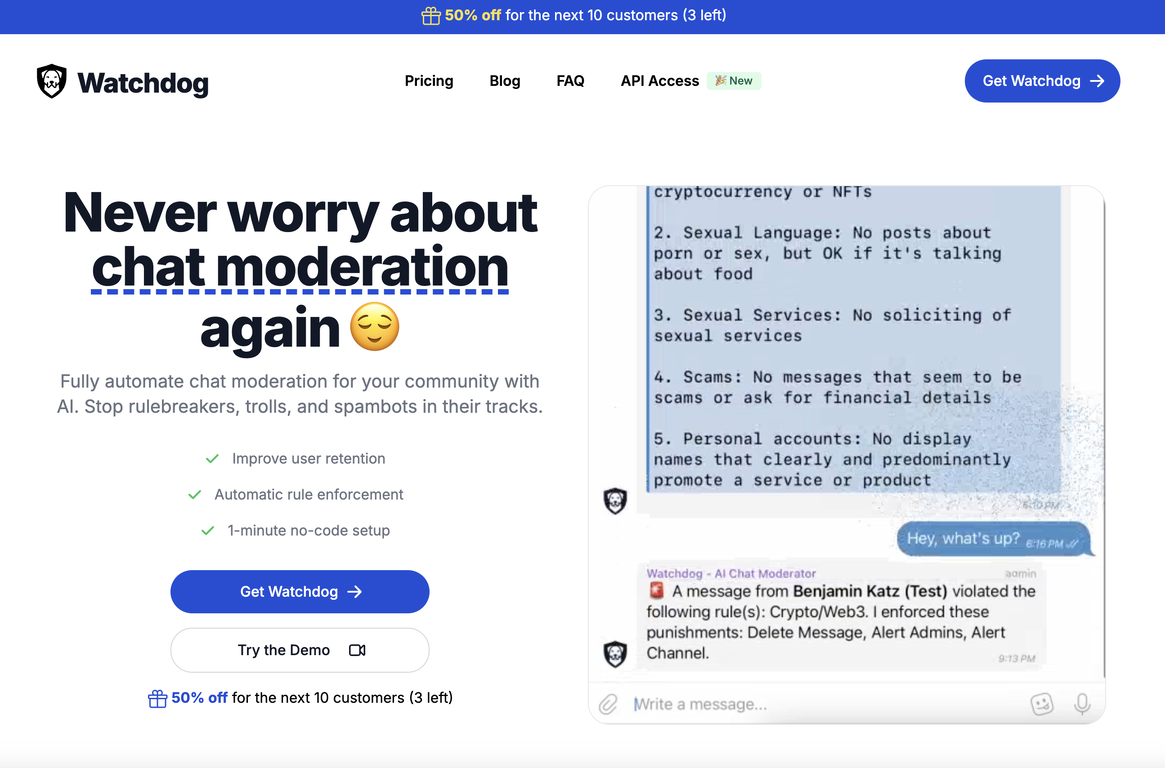 Watchdog - AI Content Moderator screenshot