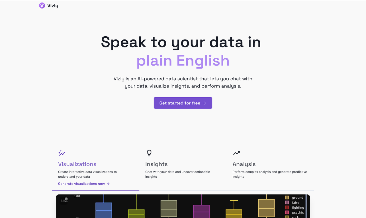 Vizly screenshot