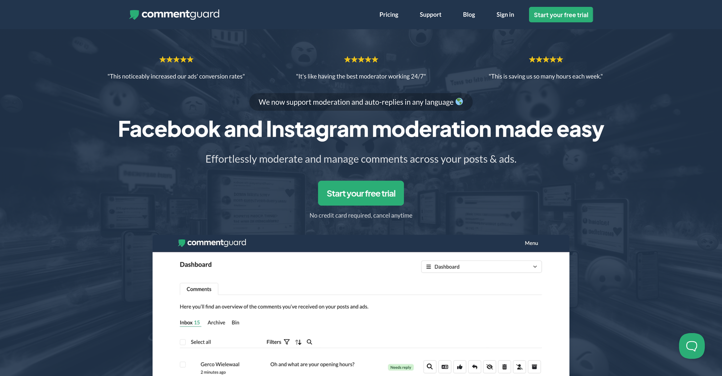 CommentGuard screenshot