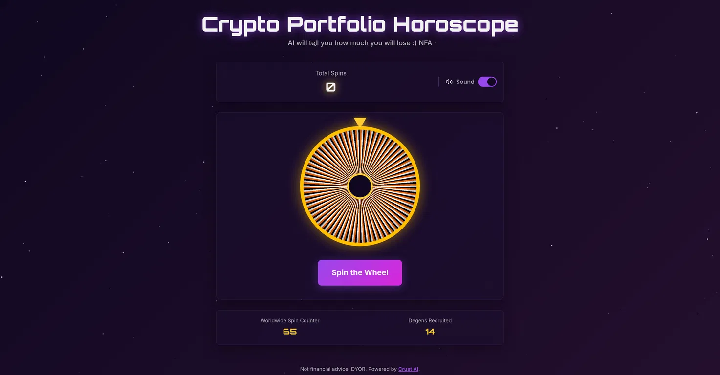 Crypto Portfolio Horoscope screenshot