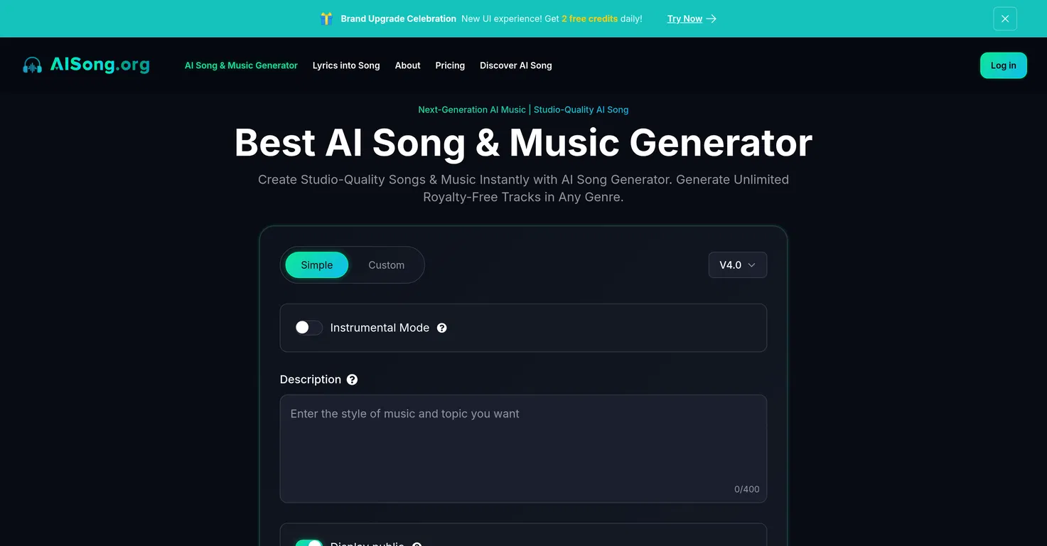AI Song.org screenshot