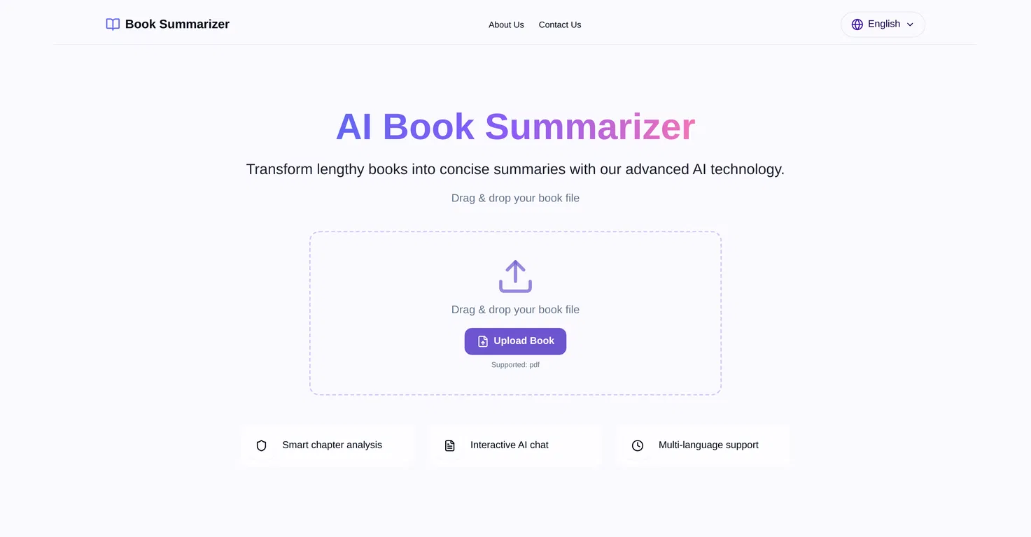 Book Summarizer screenshot