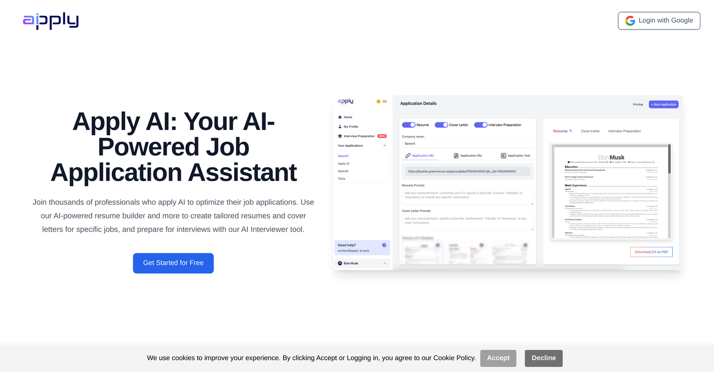Apply AI screenshot